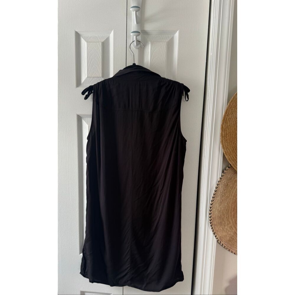 All Saints Drain 6 Sleeveless Ruched Black Mini Dress - Picture 7 of 8